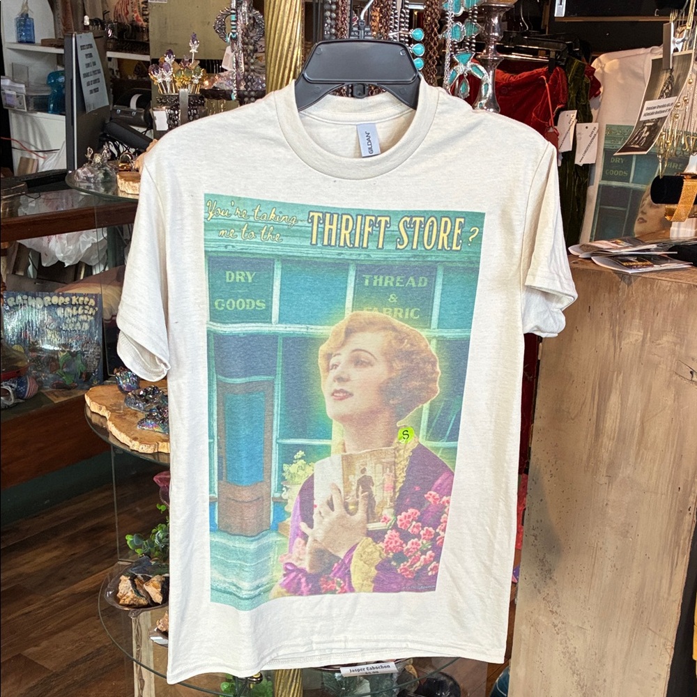 Thrift Store Graphic Short Sleeve Tee - Cream - Picture 2 of 3